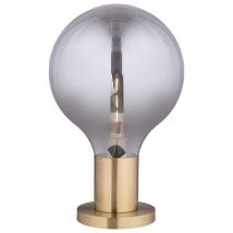 Tischlampe – 30x50 cm – Smoky – Hochleistungs-LED-Lampe – Metallischer Sockel – Lumineca