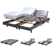 Le Quai Des Affaires - Set Aus 2 Unterbetten Mit Elektrischer Entspannung Flexpur 80x200 / Schwarz/ 200x156x33