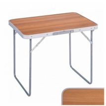Mesa Plegable Hierro/madera Nogal 70x50x60cm
