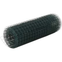 Rete Elettrosaldata Per Recinzione In Metallo, Maglia Rettangolare 75 X 50 Mm -25 Mt X H 175 Cm / Plastificata Verde