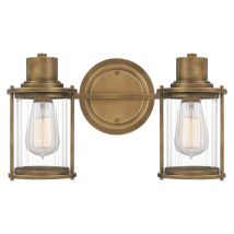 Elstead Quoizel Riggs Lampada Da Parete In Ottone Anticato, Ip44