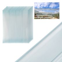 Swanew Piastra Di Copertura, Ondulata, Trasparente, Poliestere Rinforzato Con Fibra Di Vetro, L.90 X L.1,20 Cm, Spessore 2 Mm, 5 Pezzi