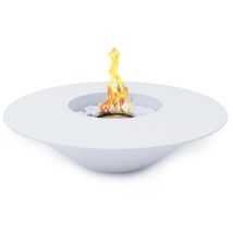 Divina Fire - Bioethanol-gartenkamin 'santorini' Für Den Außen- Und Innenbereich Ø 60 Cm -weiß