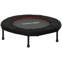 Trampoline De Fitness - Sportnow - Pieds Antidérapants, Cadre En Acier - Capacité De 100 Kg - Tissu Oxford - Ø 102 Cm - Rouge