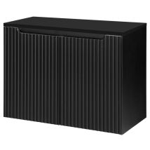 Mueble De Baño Bajo Lavabo Newport Con 2 Puertas 80x60x40 Cm - Negro [en.casa]