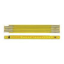 Regla plegable de 2 m – 16 mm de ancho – Madera de haya – Color amarillo – Precisión clase III
