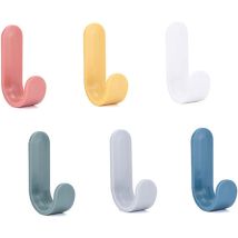Gancio Adesivo Multicolore – 6 x 3,2 cm – Ganci Decorativi per Chiavi, Cappelli, Asciugamani – XINUY