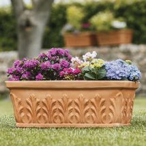 Balconiera In Polimero Monacis Foglia Terracotta Cm 70 (70x33x27h)