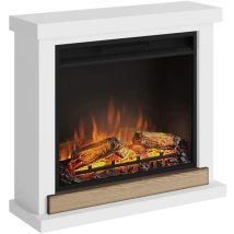 Chimenea eléctrica TAGU HAGUEN BLANCO – 1500 W – Control remoto – Calefacción programable – Efecto llama ajustable
