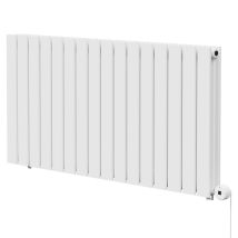 Hudson Heating - Hudson White 600mm X 1212mm Horizontal Digital Thermostatic Electric Double Panel Radiator