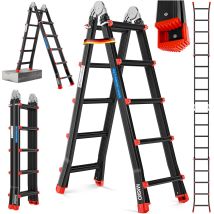 Masko Scala Multiuso In Alluminio 5 10m 4x5 Pioli Scala Telescopica Scala Multifunzionale Scala In Alluminio Scala Pieghevole Scala Inclinata Scala 