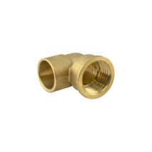 Codo Hembra Latón Soldar-roscar 22mm - 1/2" 90o Pack 10 Uds.