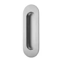 Poignées Ovales Encastrées En Acier 120 X 40 Mm - Pour Meubles Coulissants