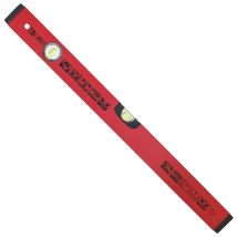 Contoo - Wasserwaage 60cm Rot Alu-profil Stoßfest 2 Libellen 100cm Rot