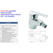 Genebre - Rubinetto Per Bidet Monocomando Serie K8 Cromato