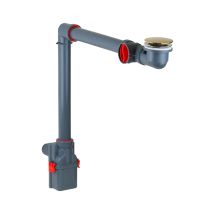 Cgs - Siphon Peu Encombrant Inspectable Avec Drain Clic-clac Doré Isy Siphon Al830f.12 Or