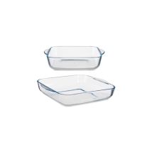 Set 2 Teglie Da Forno In Borosilicato 22x26-28x32 12954 Vivalto