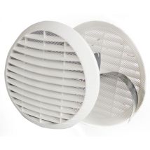 Rond Grille De 80 À 100 Mm Abs Blanc Ventilation