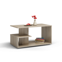 Hucoco - Carina Contemporary Coffee Table 91x51x40 Living Room/office With Niches