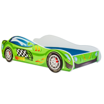 Letto per bambini 140x70 AUTO – Design supereroi – Struttura robusta – Materasso incluso – Flessibilità e sicurezza – Capacità 110 kg