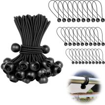 Freosen - Tensor Elástico De Lona De 50 Piezas, 150mm, Adecuado Para Pabellón, Lona, Camping, Tienda De Campaña, Arnés De Extensión De Cortinas