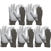 Vasalat - Guanti Da Lavoro Gebol Uni Fit Comfort Guanti Taglia 8 (m) 5 Paia, Grigio/bianco