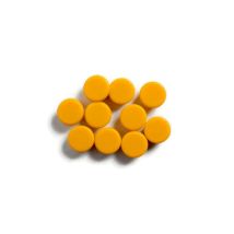 Segnalini/magneti Monocolore Per Marcare Mappe Da 13 Mm. Gialli. 10 Pezzi.