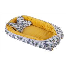 NEST – Colchón de posicionamiento terciopelo 80x55 cm – 06 plumas de pavo real – Certificación OEKO-TEX