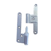Maletín blanco para HB130 – Bisagra macho HB130 – Pasador ajustable derecha/izquierda – Cuchilla zincada blanca centrada – Enchufe hembra D15