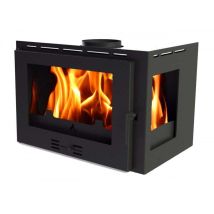 Inserto Para Chimenea De Leña F.lli Lerda L-80 Angular 16 Kw