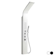 Sistema de ducha multifunción Nilo – Aluminio pintado – Ducha de mano en latón cromado – 4 chorros seleccionables – H. 156,5 x L. 20
