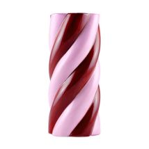 Camila Vase – Amor Del Color Pink/Maroon – Handmade Decorative Vase for Fresh or Dried Flowers – Unique Gift Packaging
