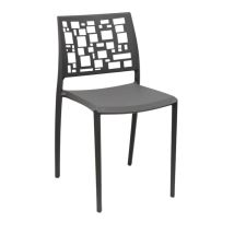 Sedia Moderna Cubicara In Polipropilene Grigio - Cucina Ristorante