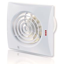 Siku Abluftventilator Quiet TH – 97 m³/h – 25 dBA – IP 45 – 158 x 136 x 107 mm – Hygrostat, Timer, weiß