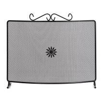 Dfl - Rechteckiger Kaminschirm Aus Schmiedeeisen 'made In Italy' Funkenschutz -60 X H 60 Cm