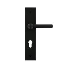 Brionne – Set di maniglie per porte su piastra 50mm – Nero – 195mm