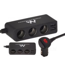 Splitter Per Accendisigari 12-24v 2xusb 120w