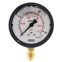 Man贸metro Di谩metro 63 0-160 Bar 1/4" Inferior Wika Ma63160l04plgf