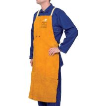 Grembiule Saldatore Golden Brown 107X80Cm – Sistema di cinghie autoregolabili – Certificato EN 11611:2007 – WELDAS