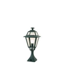 Paletto H60cm Esterno Contemporaneo Elegance Alluminio E Vetro Grigio 1 Luce E27