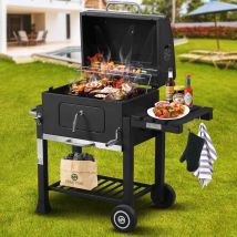 Strattore - Holzkohlegrill / Quadratischer Bbq Xl Grillwagen Aus Eisen