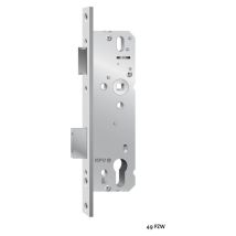 Cerradura PZ enchufable no. 49n-pzw – Pestillo 20 mm – Acero – Acabado níquel brillante – Usabilidad derecha e izquierda