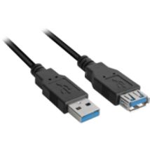 Sharkoon Kabel Usb 3.0 Verlängerung 1,0m Schwarz (4044951015672)