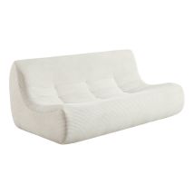 Sweeek - 3-sitzer Sofa Mit Cordbezug, Cord, Creme