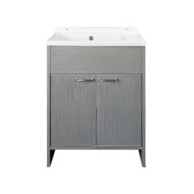 Negrari Mobile Lavatoio In Pvc 85x58 Con Vasca In Pp A Doppia Anta Rovere Codice Prod: 5005pkcr