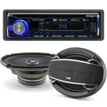 Pack Sono Voiture Autoradio 1229dab + 2 Haut Parleurs Ovales 6x9" Caliber 180w
