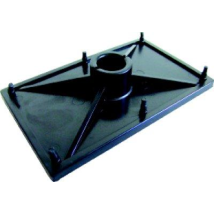 Bodenplatte für Stützen und Spanner – gummiert – Kunststoff – geeignet für QS30, QS60, QS110 – 4032237972320