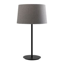 Lampada Da Tavolo Vivien Nera Con Paralume Conico Grigio, Attacco E27, Classe Ii, Ip20, Design Moderno Per Interni - Rossini Group