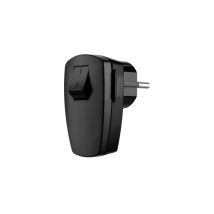 Enchufe Extraíble En Ángulo Con Conector Unischuko 250v, 16 A, Ip20, Negro / 12102