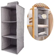 Organizzazione Appesa Organizzatore Appeso Pieghevole, Scaffale Appeso Per Armadio, Organizzatore Per Armadio Con 3 Scomparti Larghi, Set Di Sistema 